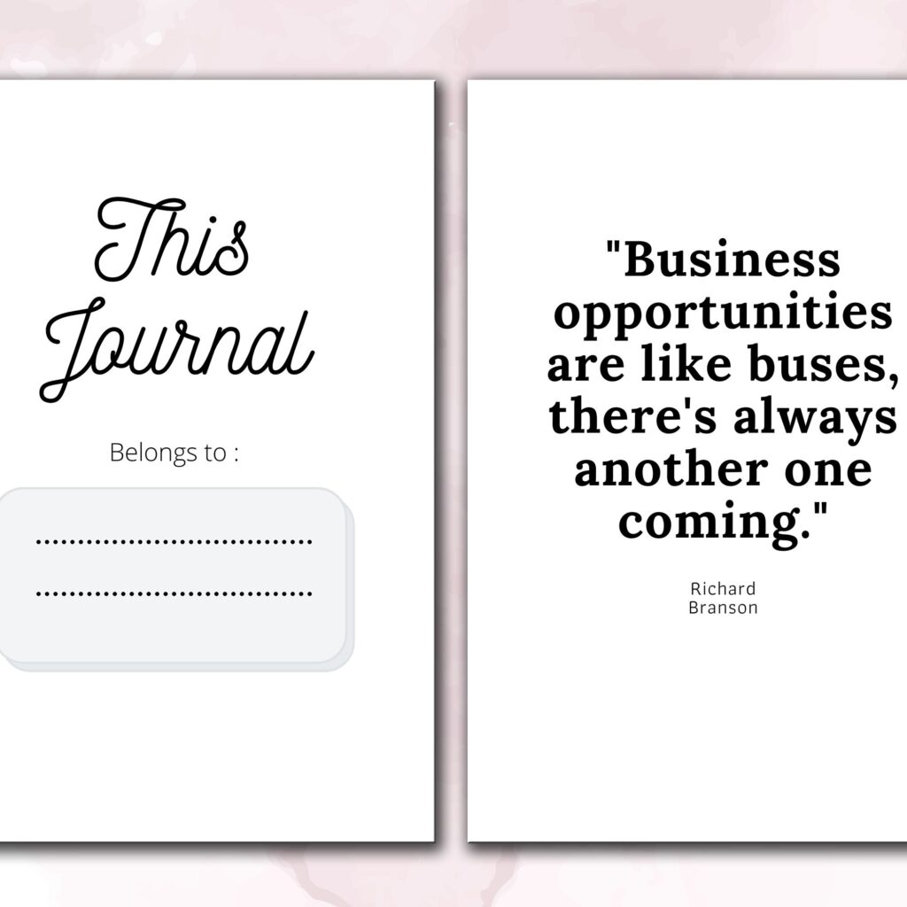 Business Journal and Planner 120 pages Ready to Upload PDF Commercial use Low Content Book KDP Template sizes : 8.5×11 6×9 5×8