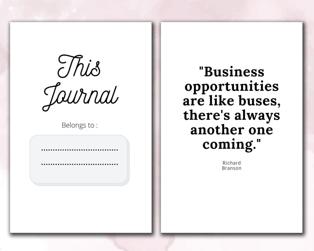 Business Journal and Planner 120 pages Ready to Upload PDF Commercial use Low Content Book KDP Template sizes : 8.5×11 6×9 5×8