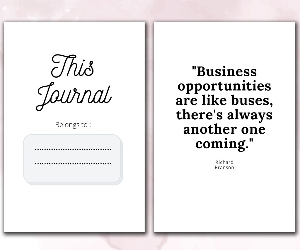 Business Journal and Planner 120 pages Ready to Upload PDF Commercial use Low Content Book KDP Template sizes : 8.5×11 6×9 5×8