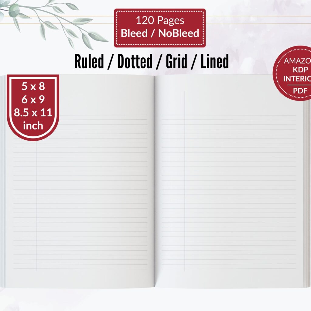 Amazon KDP interiors Bundle +200 Templates for Blank Journal & Low Content Books Notebook, Workbook… , Ready To Upload PDF COMMERCIAL Use