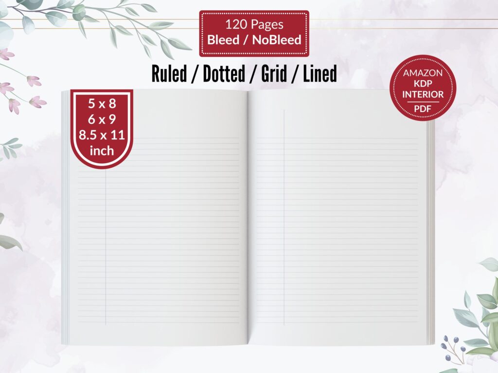 Amazon KDP interiors Bundle +200 Templates for Blank Journal & Low Content Books Notebook, Workbook… , Ready To Upload PDF COMMERCIAL Use