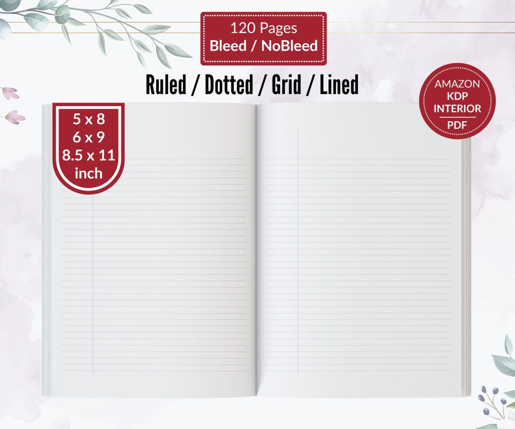 Amazon KDP interiors Bundle +200 Templates for Blank Journal & Low Content Books Notebook, Workbook… , Ready To Upload PDF COMMERCIAL Use