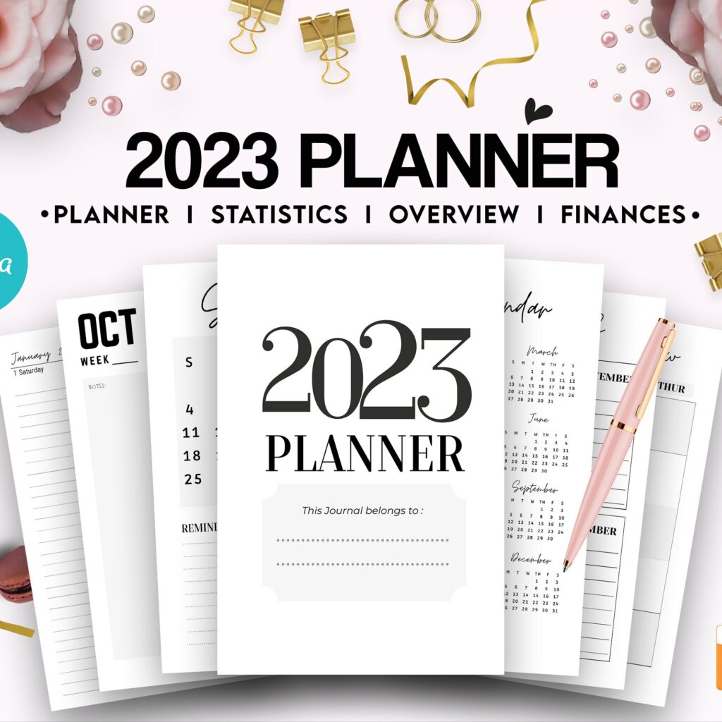 Canva 2023 Planner 37 Templates, Canva KDP Planner editable interiors Bundle COMMERCIAL use as PDF or kdp upload