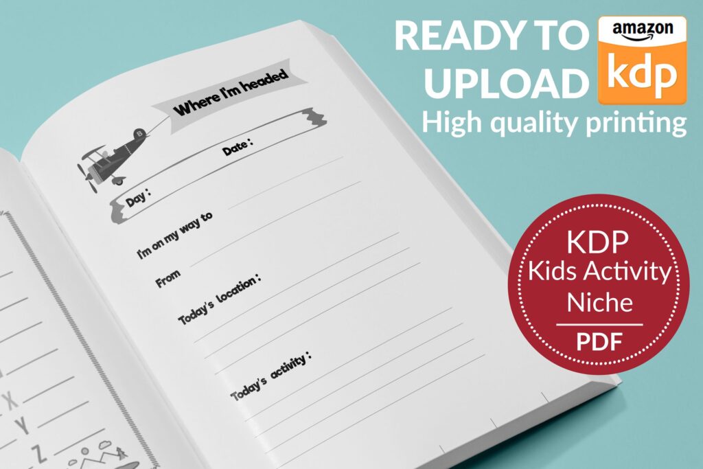 Amazon KDP Kids interior Template Travel Activity Book Journal / Notebook / Low Content Book … , Ready To Upload PDF COMMERCIAL Use