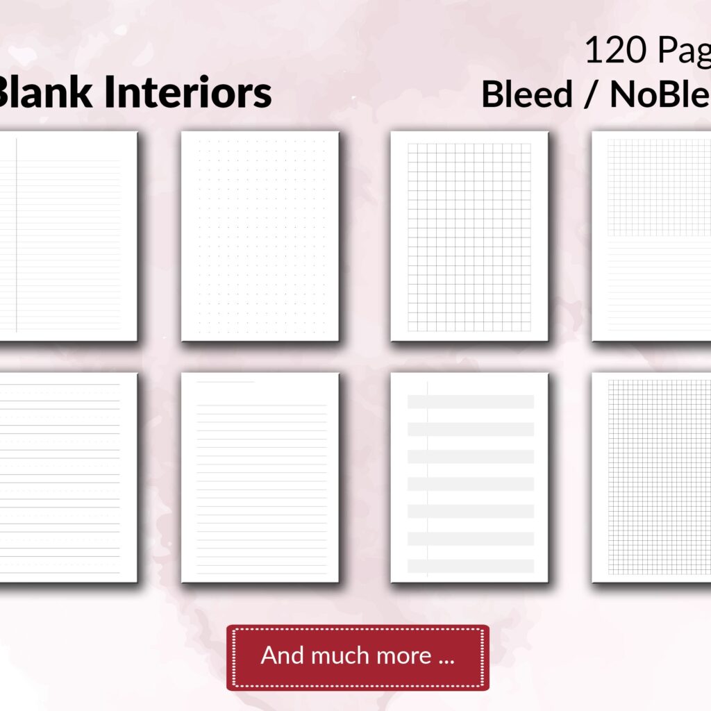 72 Amazon KDP interiors Bundle Templates for Blank Journal & Notebook, Ready To Upload PDF COMMERCIAL Use