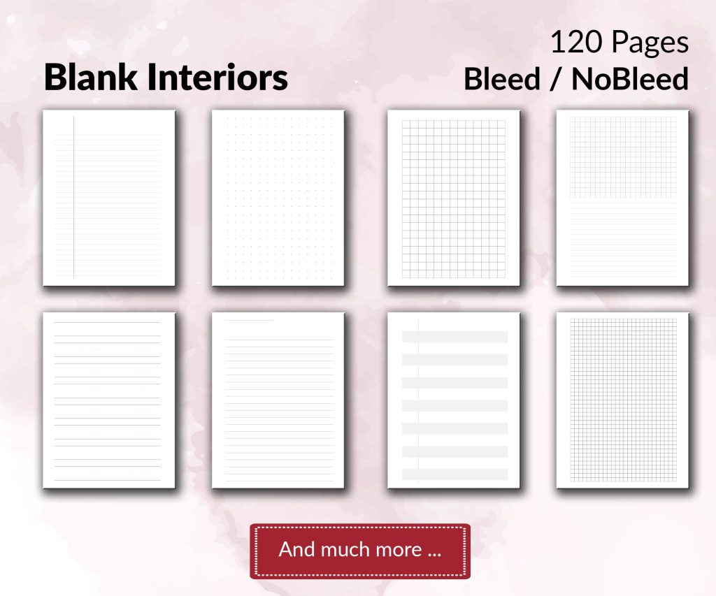 72 Amazon KDP interiors Bundle Templates for Blank Journal & Notebook, Ready To Upload PDF COMMERCIAL Use