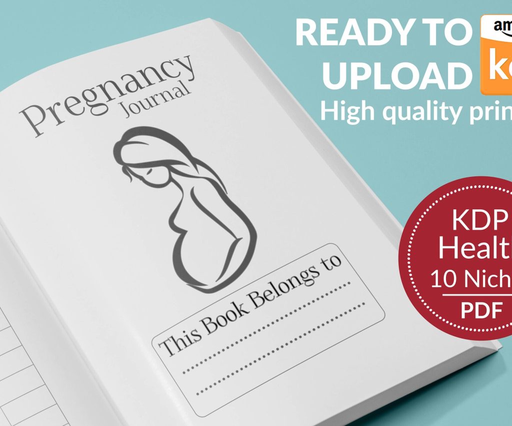 Amazon KDP Health Bundle of 10 interiors with 3 Size 6×9 8.5×11 5×8 Low Content Books Logbook, Ready To Upload PDF COMMERCIAL Use