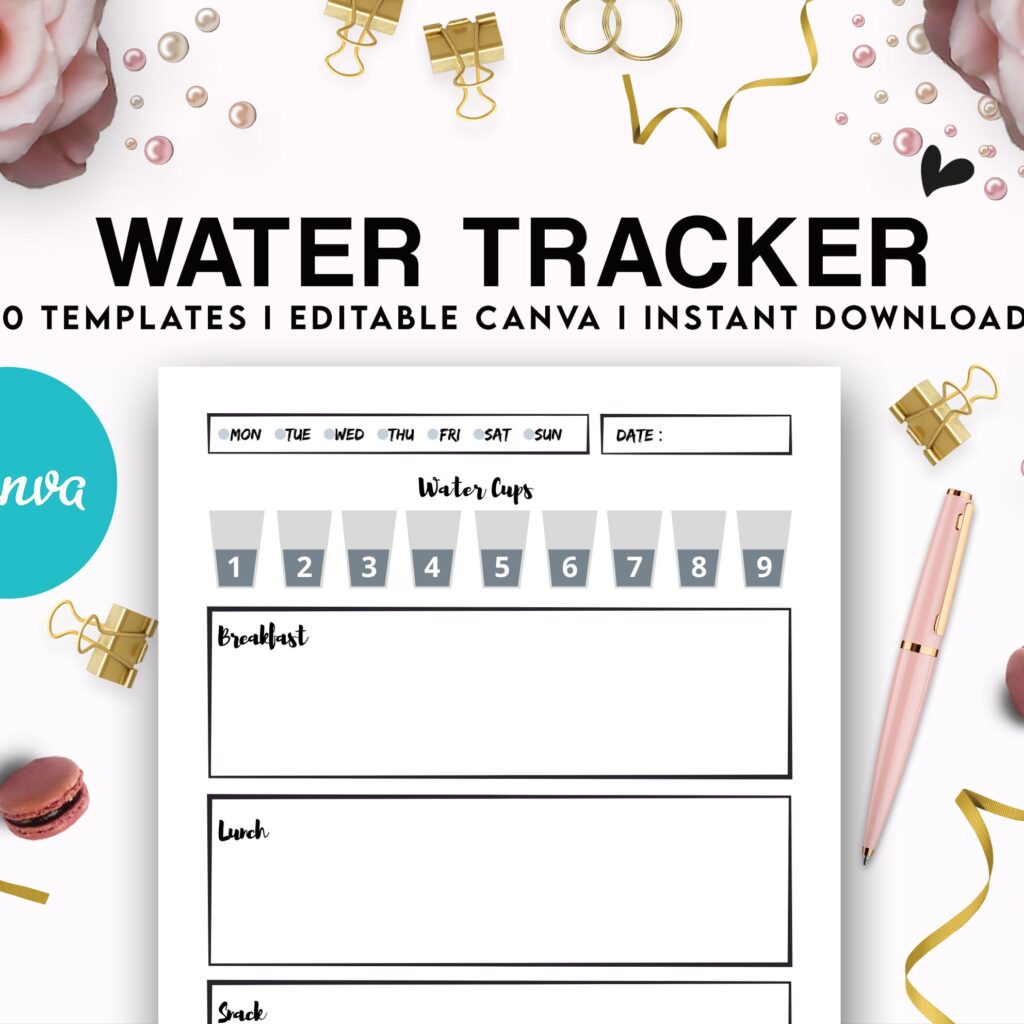 Canva Fitness & Weight Loss Tracker Journal 10 Editable Templates Planner for Journal, Canva KDP editable interiors Bundle COMMERCIAL USE