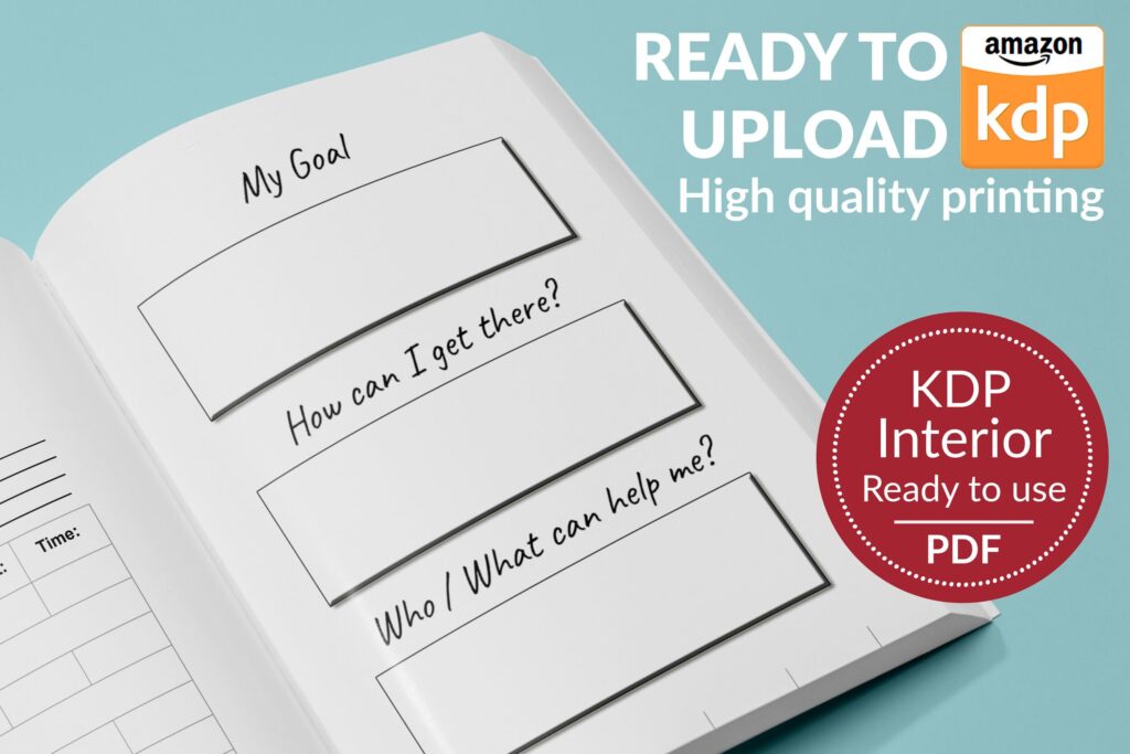 100 Day Goal Planner 120 pages Ready to Upload PDF Commercial use Low Content Book KDP Template
