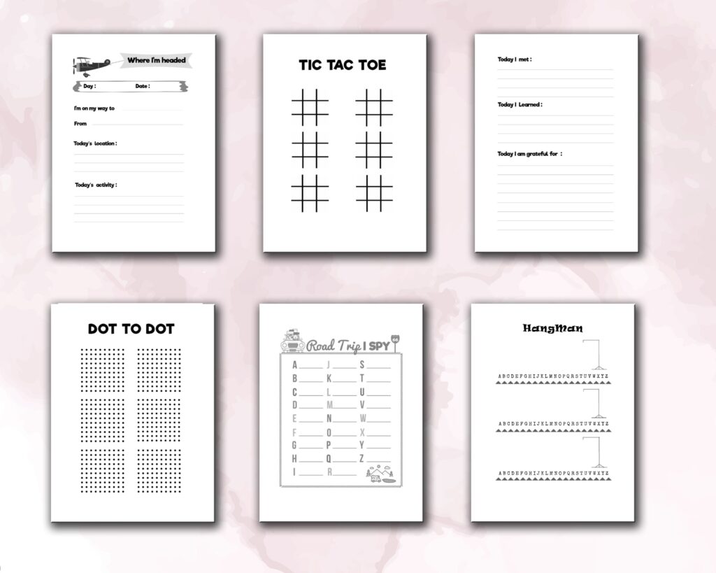 Amazon KDP Kids interior Template Travel Activity Book Journal / Notebook / Low Content Book … , Ready To Upload PDF COMMERCIAL Use