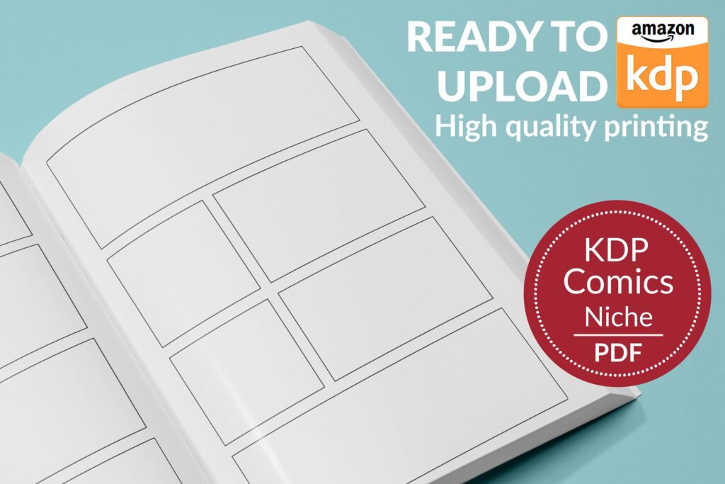 Blank Comics Book interior 120 pages Ready to Upload PDF Commercial use BD Low Content Book KDP Template sizes : 8.5×11 6×9 5×8