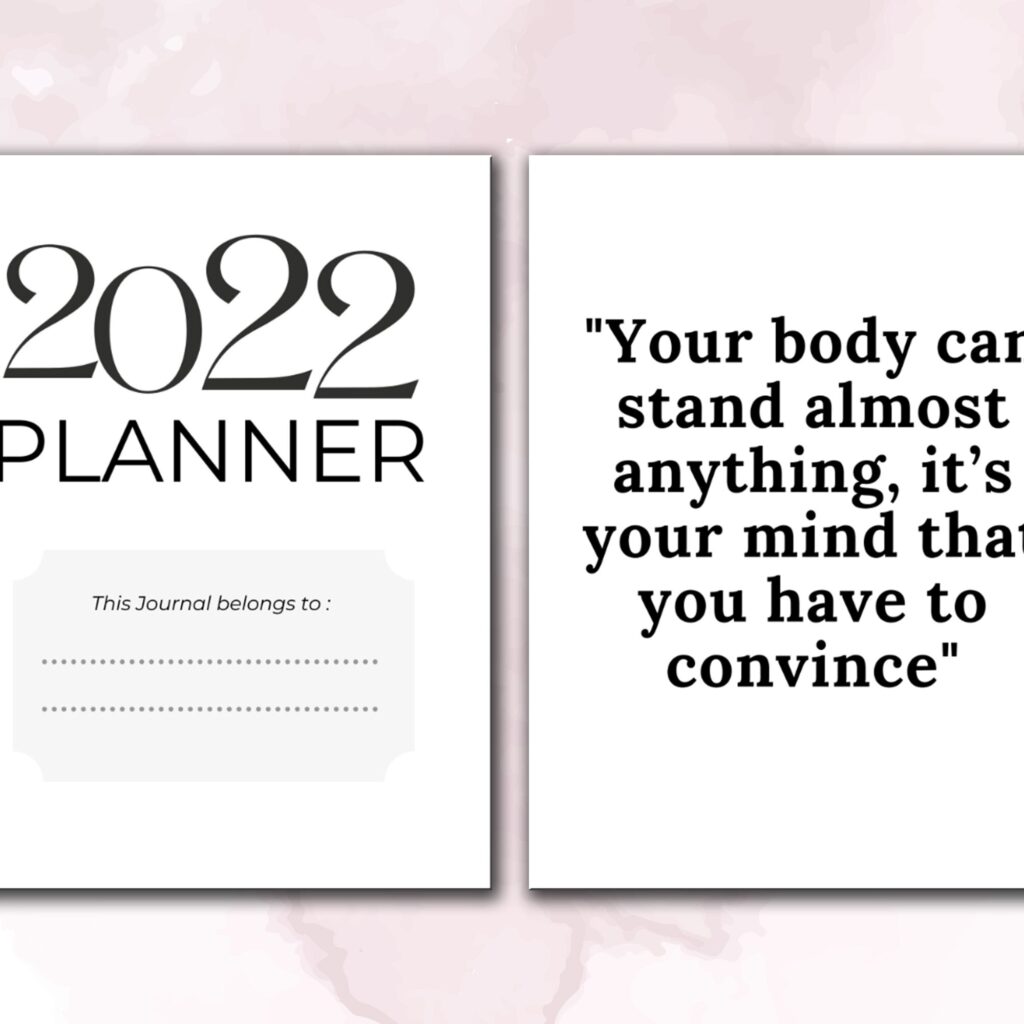 2022 Daily Planner KDP Journal 120 pages Ready to Upload PDF Commercial use or Low Content 2022 KDP Log book Template 6×9 8.5×11 5×8