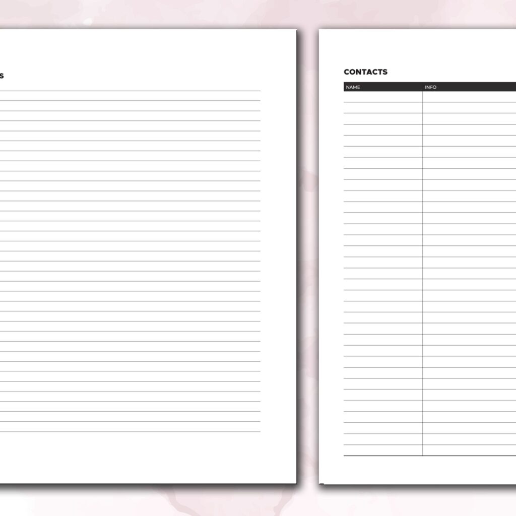 Business Journal and Planner 120 pages Ready to Upload PDF Commercial use Low Content Book KDP Template sizes : 8.5×11 6×9 5×8