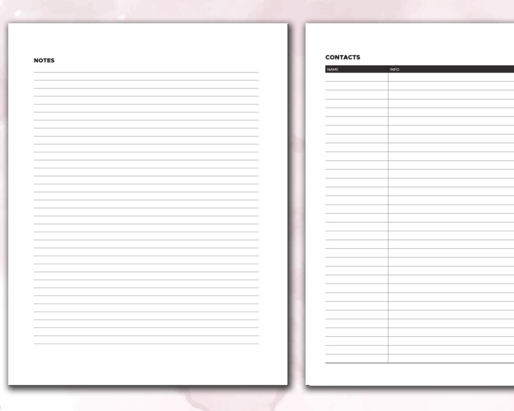 Business Journal and Planner 120 pages Ready to Upload PDF Commercial use Low Content Book KDP Template sizes : 8.5×11 6×9 5×8