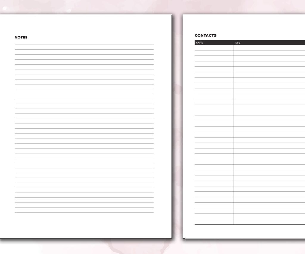 Business Journal and Planner 120 pages Ready to Upload PDF Commercial use Low Content Book KDP Template sizes : 8.5×11 6×9 5×8