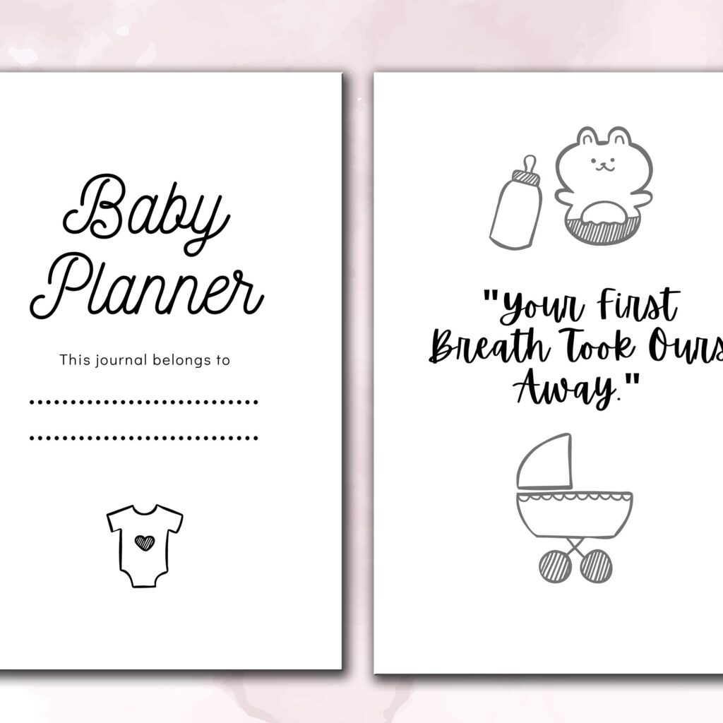 Baby tracker Journal 120 pages Ready to Upload PDF Commercial use Low Content tracker Baby Care Log KDP Template 6×9 8.5×11 5×8