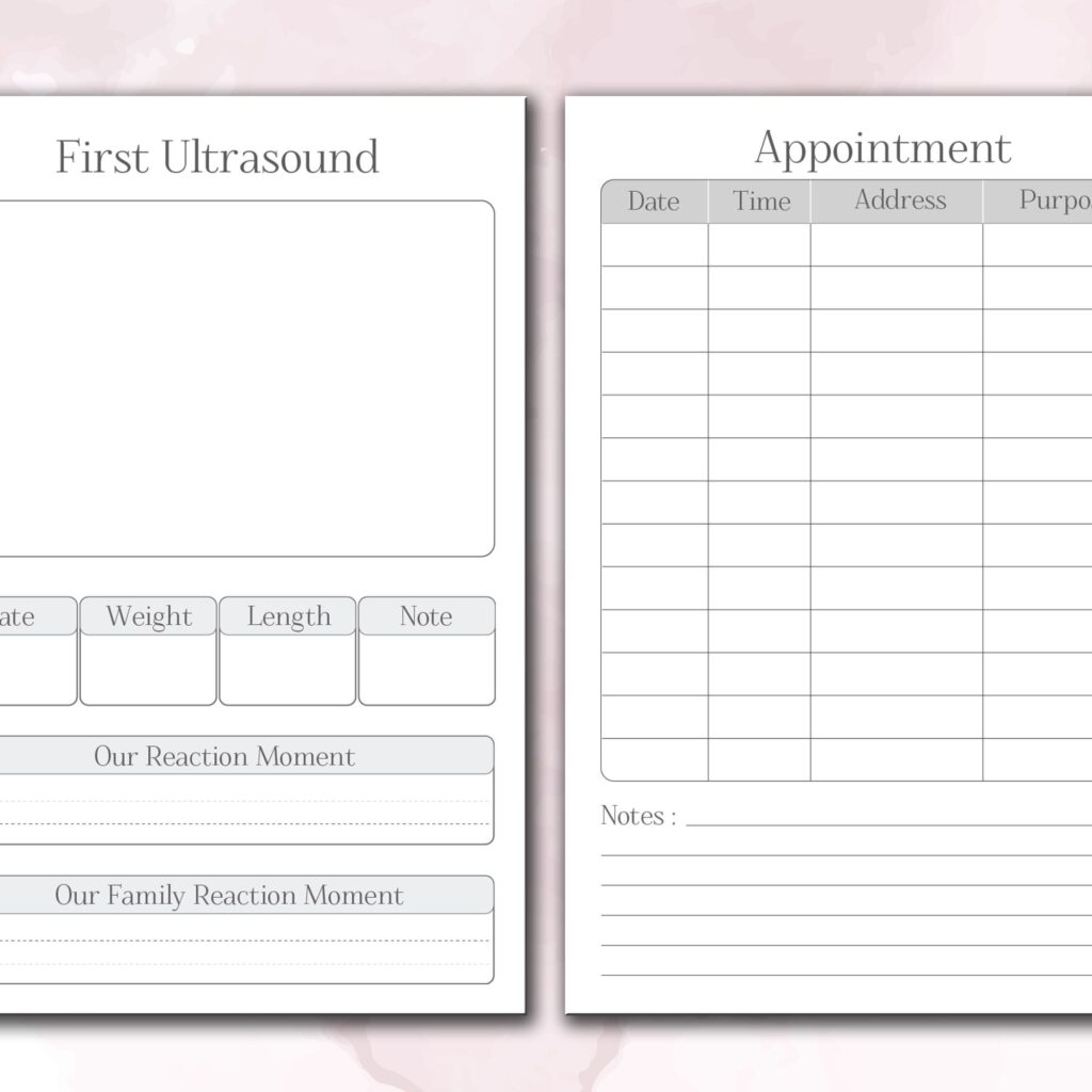 Pregnancy Log book 120 pages Ready to Upload PDF Commercial use Low Content Planner tracker or log Book KDP Template 6×9 8.5×11 5×8