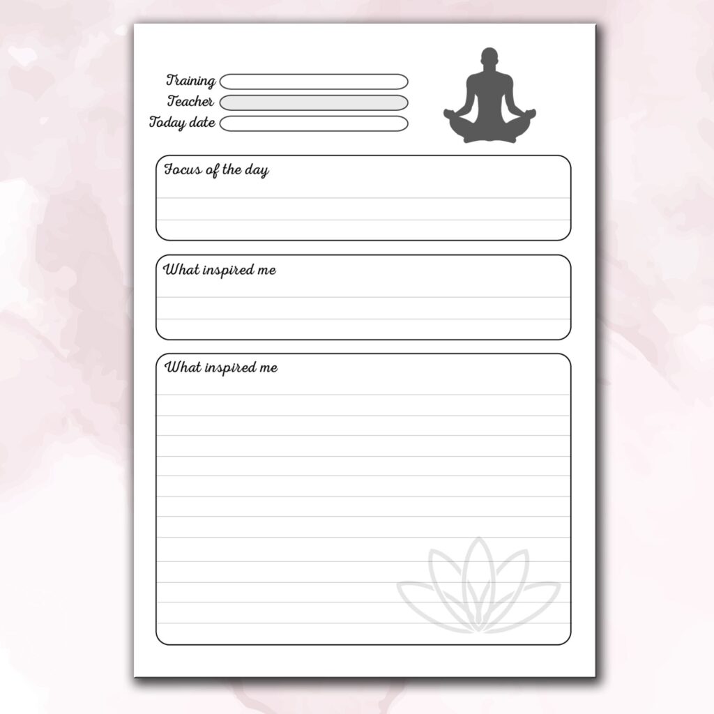 Meditation Yoga Journal 120 pages Ready to Upload PDF Commercial use Low Content tracker or log Book KDP 6×9 8.5×11 5×8
