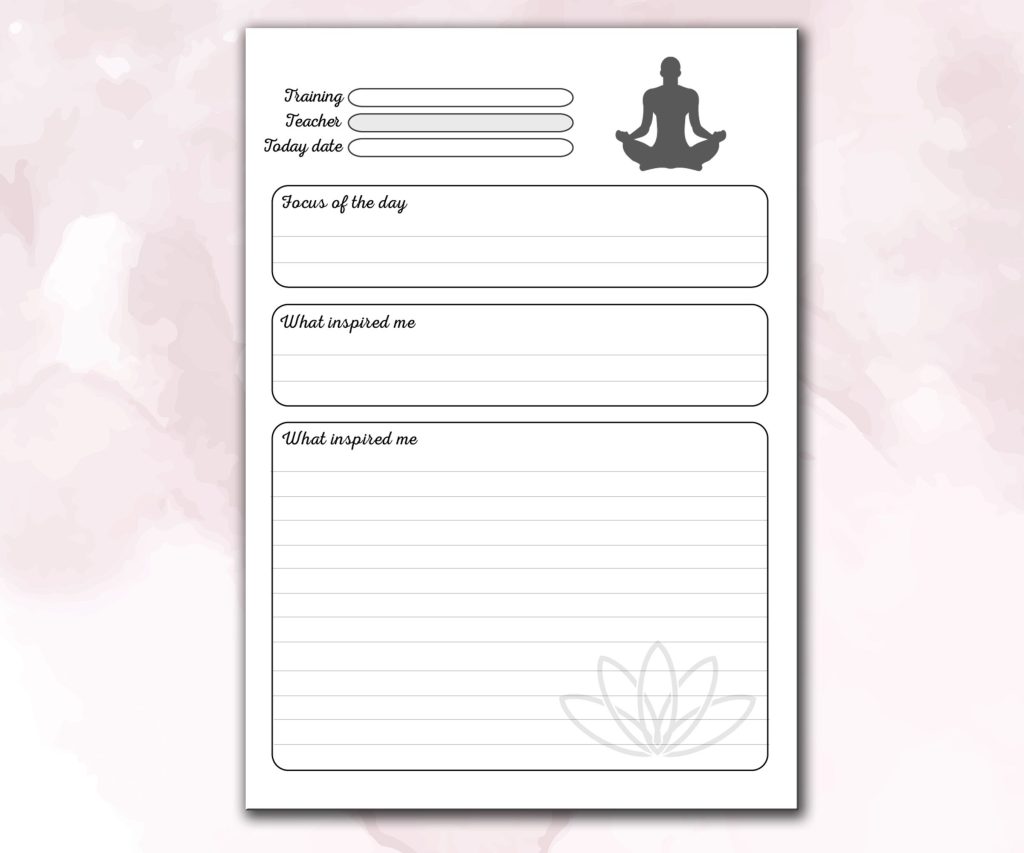 Meditation Yoga Journal 120 pages Ready to Upload PDF Commercial use Low Content tracker or log Book KDP 6×9 8.5×11 5×8