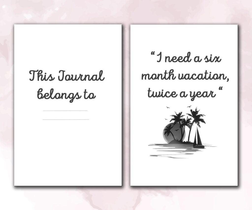 Vacation Planner Journal 120 pages Ready to Upload PDF Commercial use Low Content tracker Vacation Log book KDP Template 6×9 8.5×11 5×8