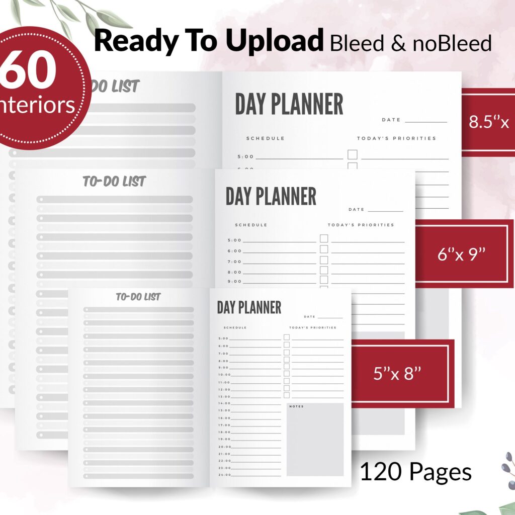 KDP Mega Bundle 10 Templates 60 interiors Lined Pages, doted, To-Do List, planner, Journal ,Notebook, Ready To Upload PDF COMMERCIAL Use