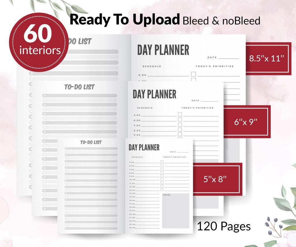 KDP Mega Bundle 10 Templates 60 interiors Lined Pages, doted, To-Do List, planner, Journal ,Notebook, Ready To Upload PDF COMMERCIAL Use