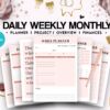 Canva Daily Weekly Monthly Planner Templates, Canva KDP Journal