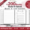 Amazon KDP interiors Bundle +200 Templates for Blank Journal & Low Content Books Notebook, Workbook… , Ready To Upload PDF COMMERCIAL Use