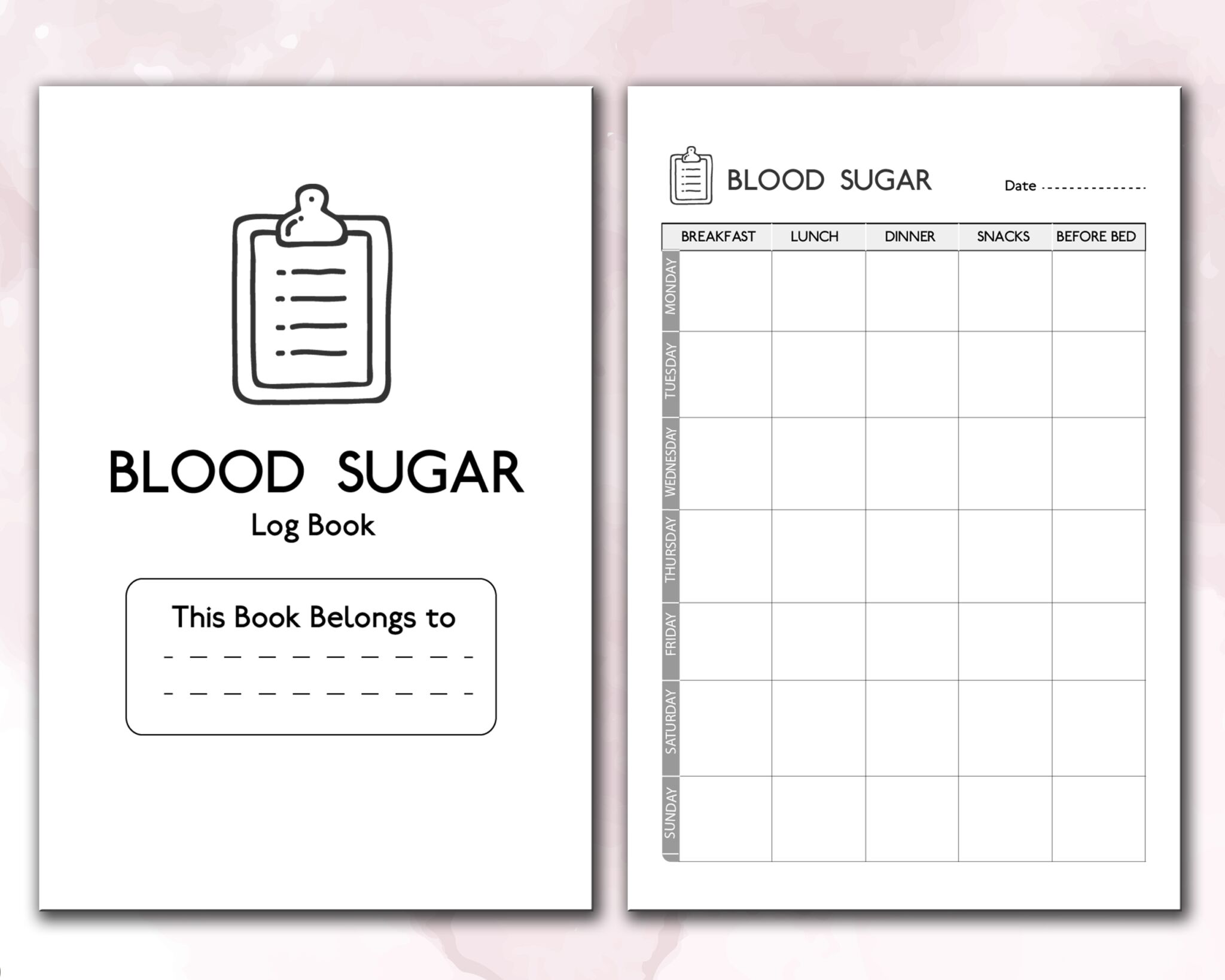 Blood Sugar Log book : 120-Page PDF Tracker to keep your Diabetes in ...