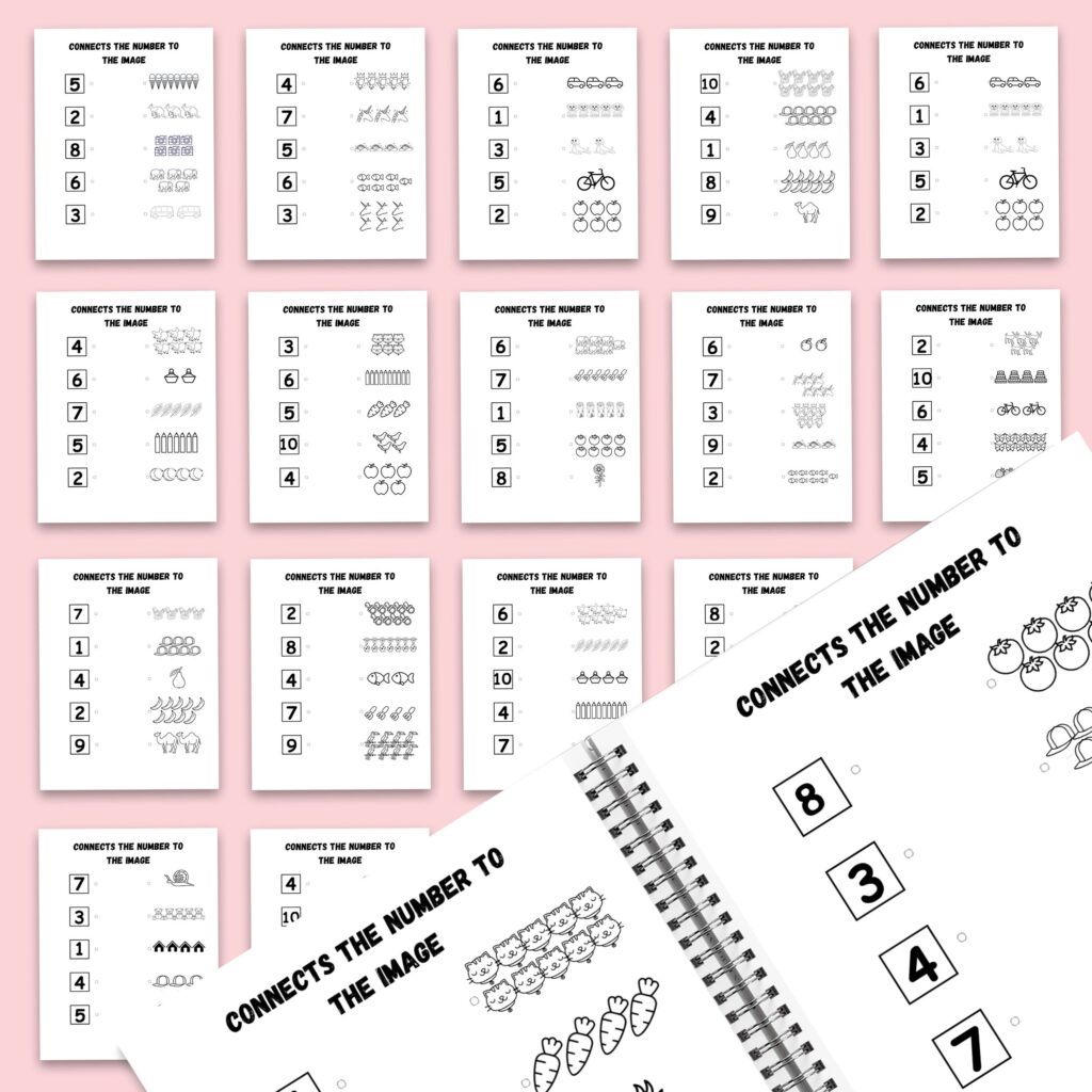 Connect The Numbers To images Canva KDP interior Kids Activity Book, Used as Low Content Book, Editable Canva Template COMMERCIAL Use