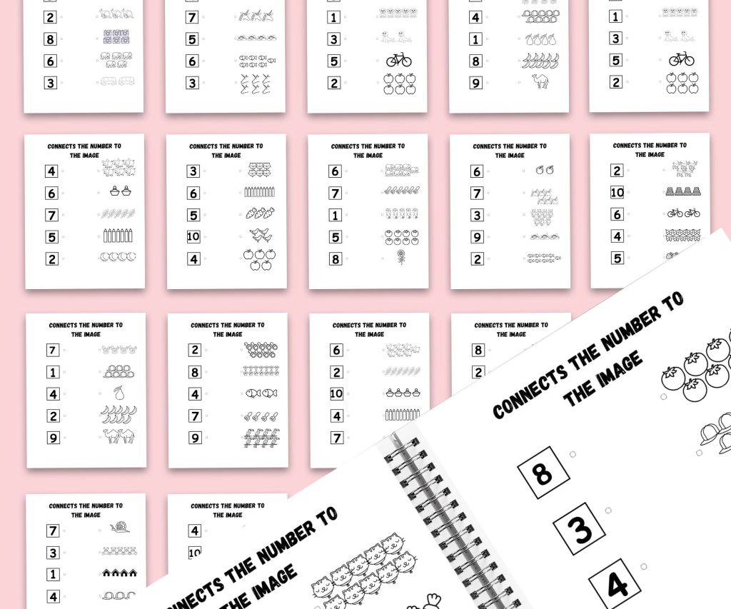 Connect The Numbers To images Canva KDP interior Kids Activity Book, Used as Low Content Book, Editable Canva Template COMMERCIAL Use