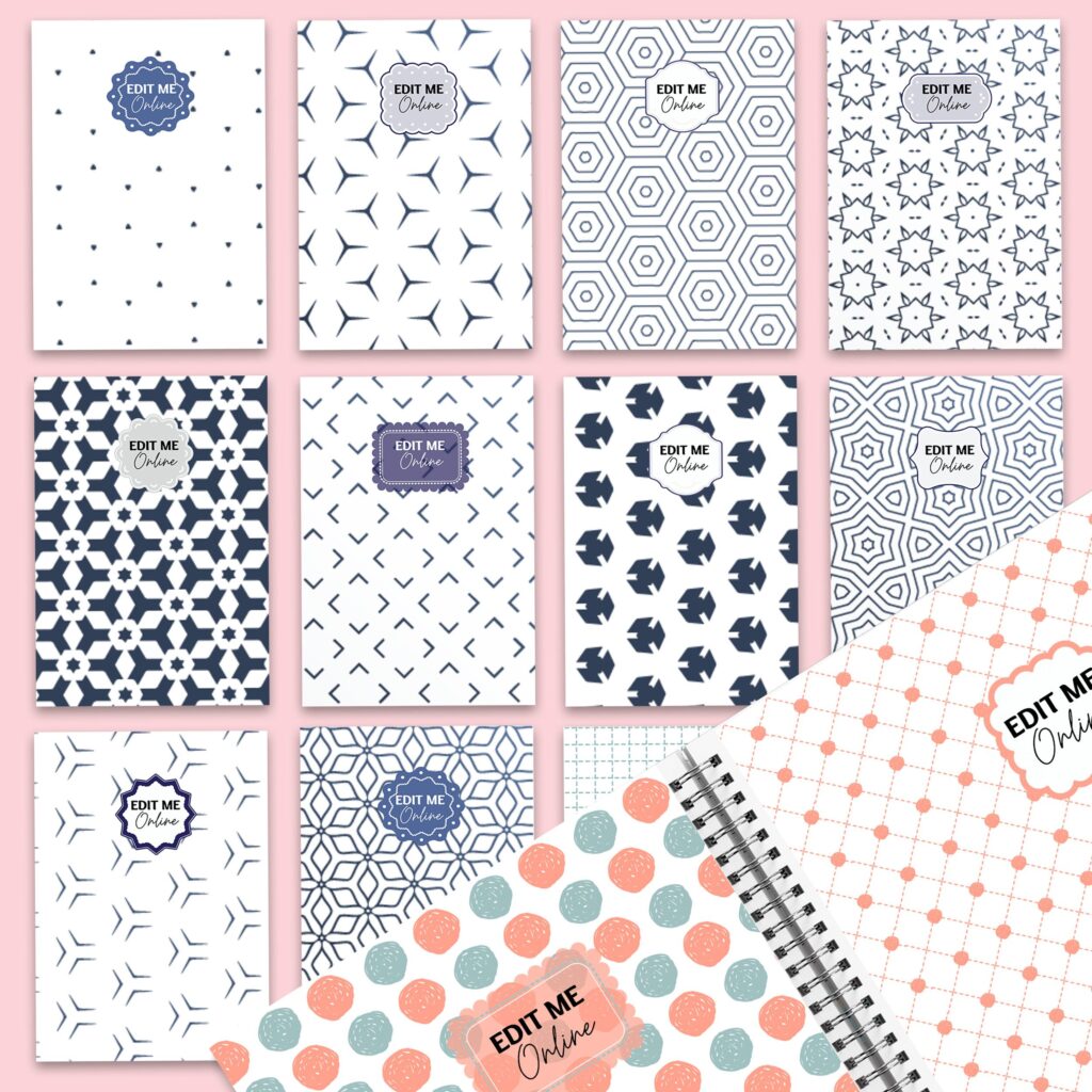 15 Canva kdp cover template Editable for book cover, Canva KDP Cover bundle journal 6×9″