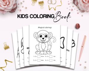Magical Coloring Canva KDP interior Kids Activity Book, Used as Low Content Book, Template PDF Ready To Upload COMMERCIAL Use 8.5x11