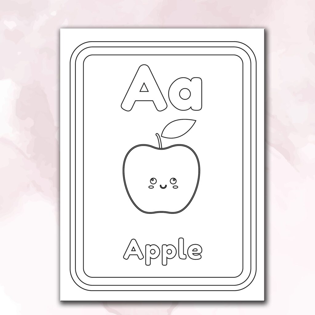 Fruits Alphabet Coloring KDP interior Kids Activity Book, Used as Low Content Book, Template PDF Ready To Upload  COMMERCIAL Use