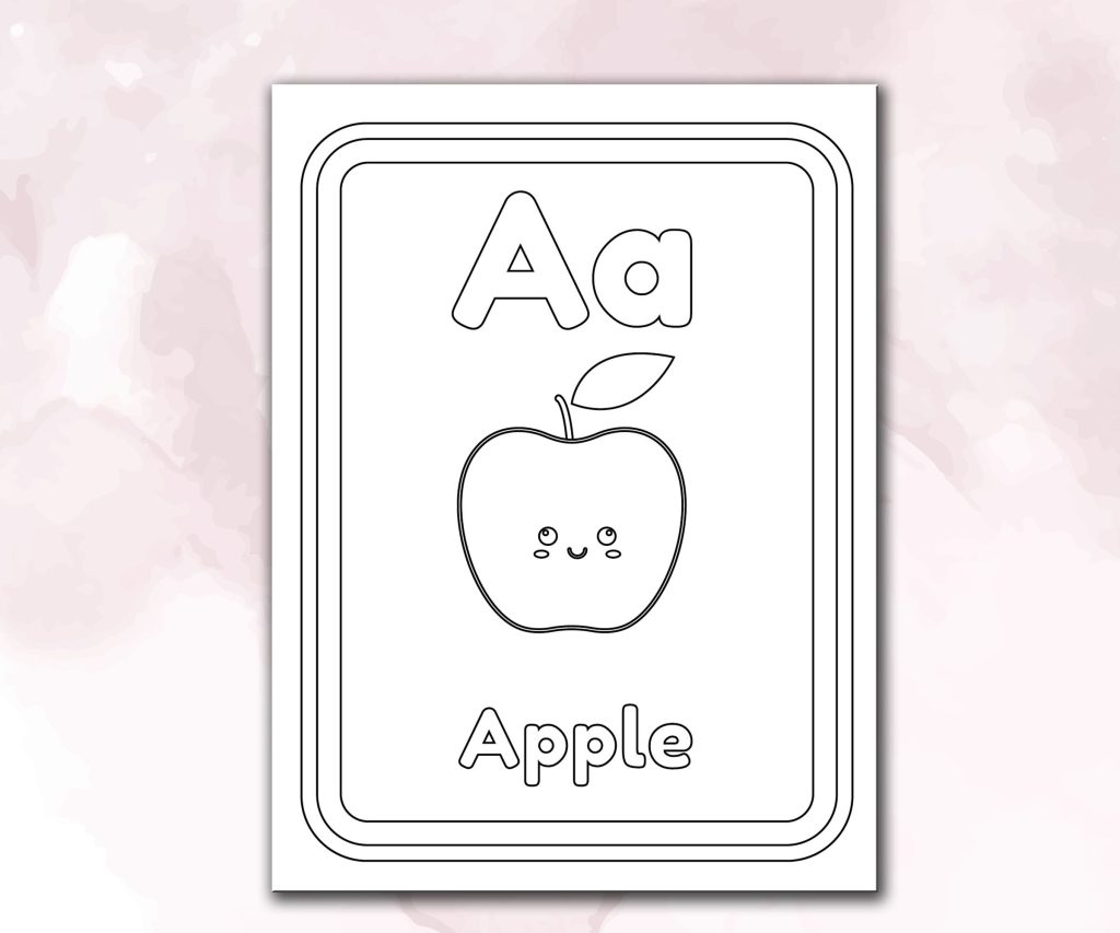 Fruits Alphabet Coloring KDP interior Kids Activity Book, Used as Low Content Book, Template PDF Ready To Upload  COMMERCIAL Use