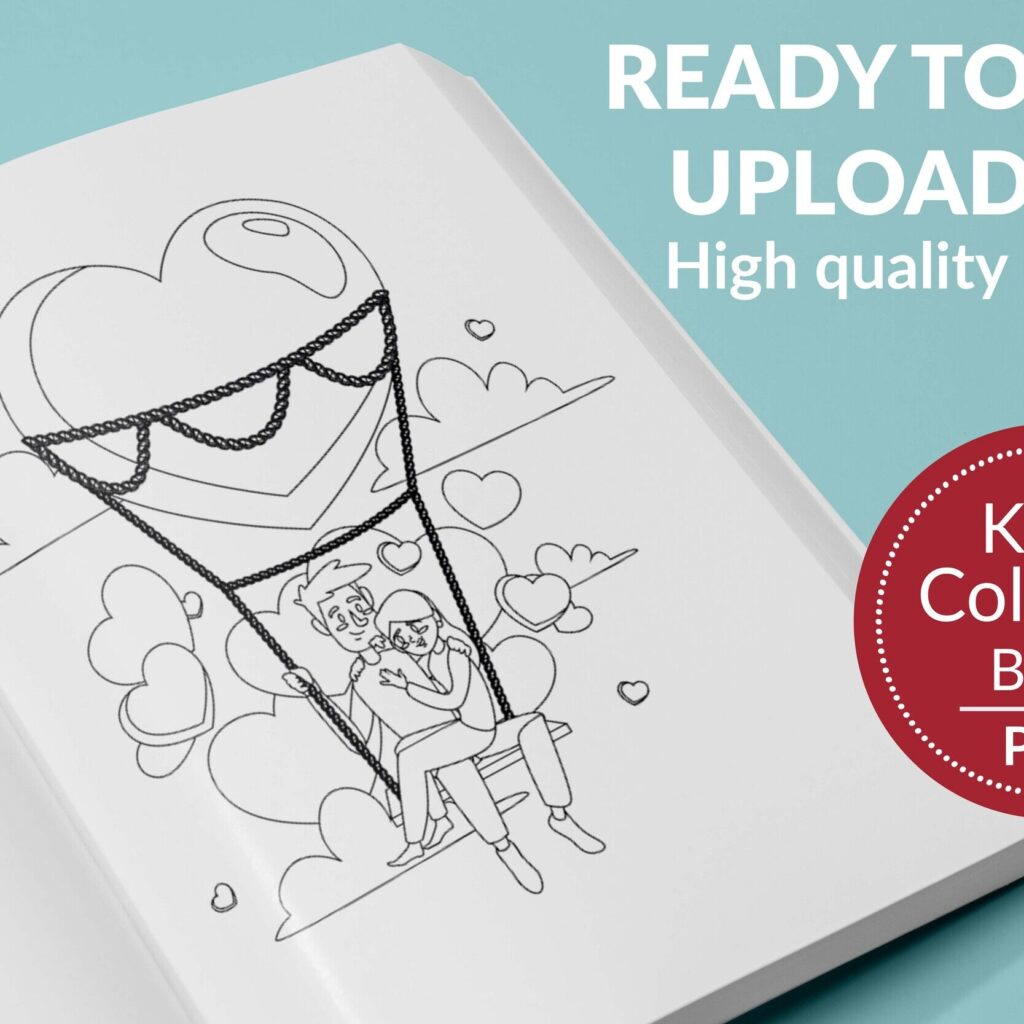 Happy & Precious Moments Coloring KDP interior For Kids Activities, Used as Low Content Book, PDF Template Ready To Upload COMMERCIAL Use 8.5×11″