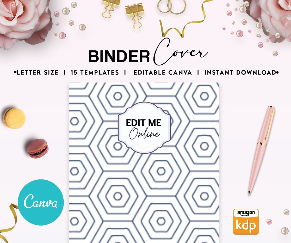 15 Canva kdp cover template Editable for book cover, Canva KDP Cover bundle journal 6×9″