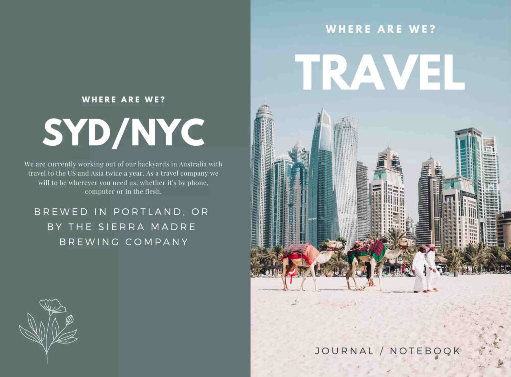 Travel Canva kdp Book Cover template Editable Cover, Canva KDP Cover For journal notebook 6×9"