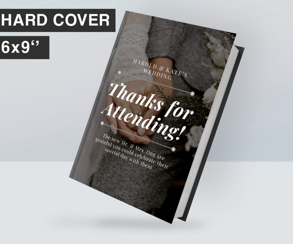 Wedding Hard Cover Canva kdp template Editable Cover, Canva KDP Book Cover For journal notebook 6×9″ 120 pages