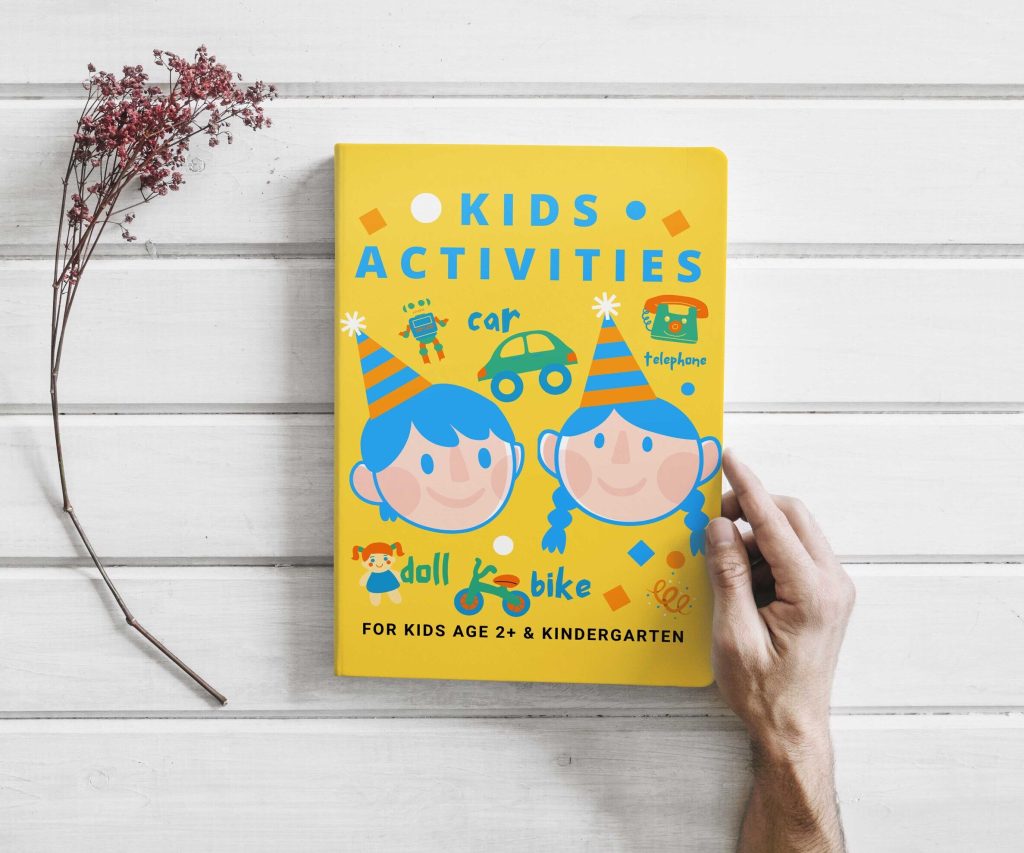 Kids Activities Editable Canva kdp Book Cover template, Canva KDP Cover For activity book 8.5×11″