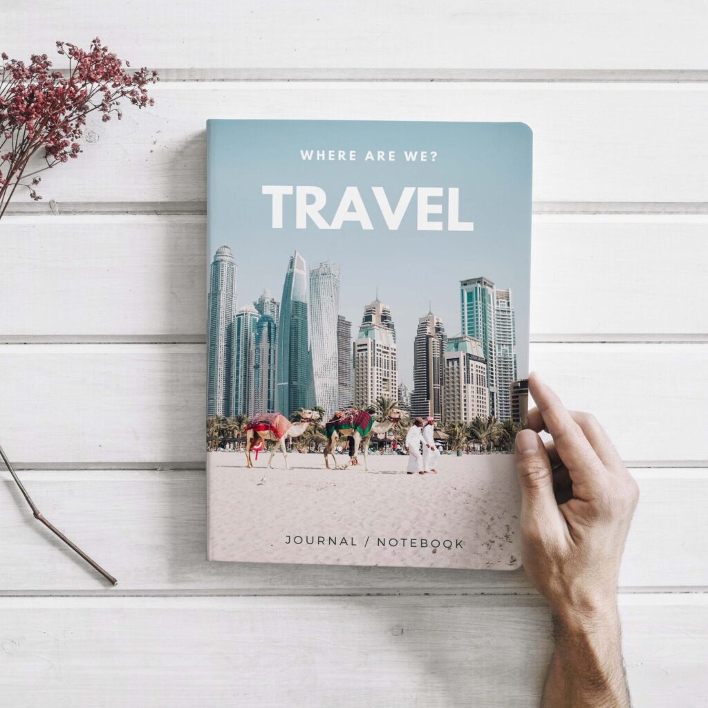 Travel Canva kdp Book Cover template Editable Cover, Canva KDP Cover For journal notebook 6×9″