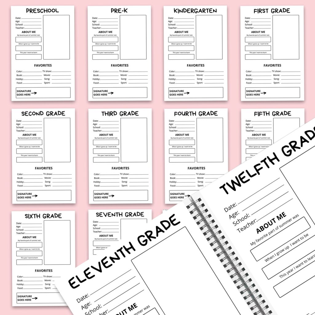 Children keepsake Logbook Journal 6×9″ Canva Editable Template, Canva KDP Kids editable interior digital and printable,