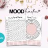 Yearly Mood Tracker Circle Templates for Journal, Canva KDP Planner editable interiors commercial use