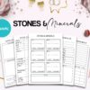 Stone Mineral Crystal Journal 6×9″ Canva 5 Editable Templates, Canva KDP Kids editable interior digital and printable