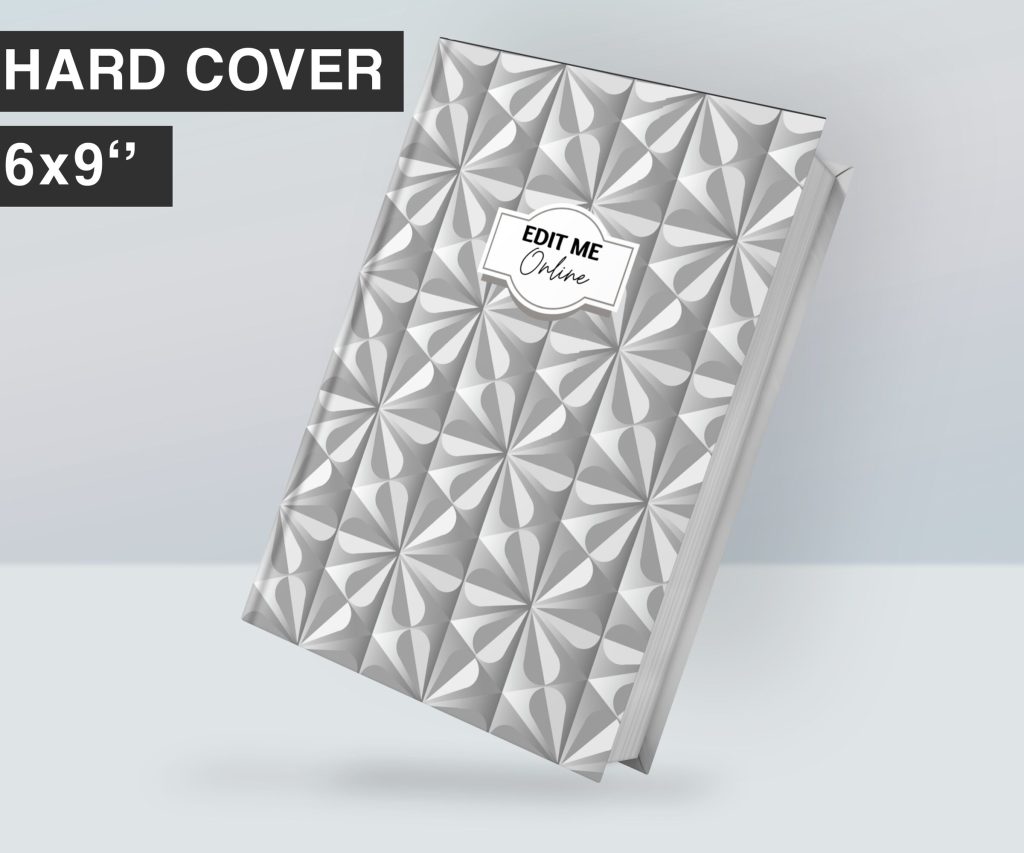 9 Pattern Hardcover Template Canva Editable For Notebook, Journal, Novel, Hard Covers, Canva template For KDP Cover 6×9″ 120 pages