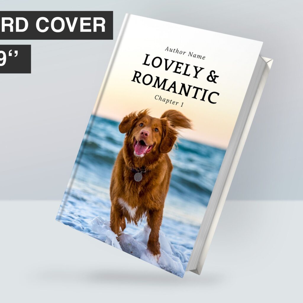 Dog Hardcover Canva kdp template Editable Cover, For Canva KDP Book journal Notebook Novel 6×9″ 120 pages