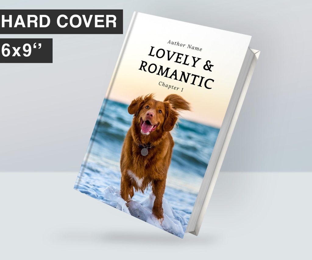 Dog Hardcover Canva kdp template Editable Cover, For Canva KDP Book journal Notebook Novel 6×9″ 120 pages