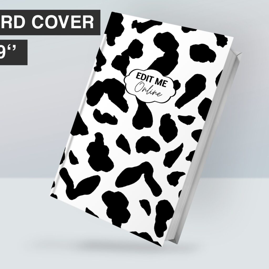 Safari African Animal Pattern Hardcover Template Canva Editable For Notebook, Journal, Hard Covers, Canva For KDP Cover 6×9″ 120 pages