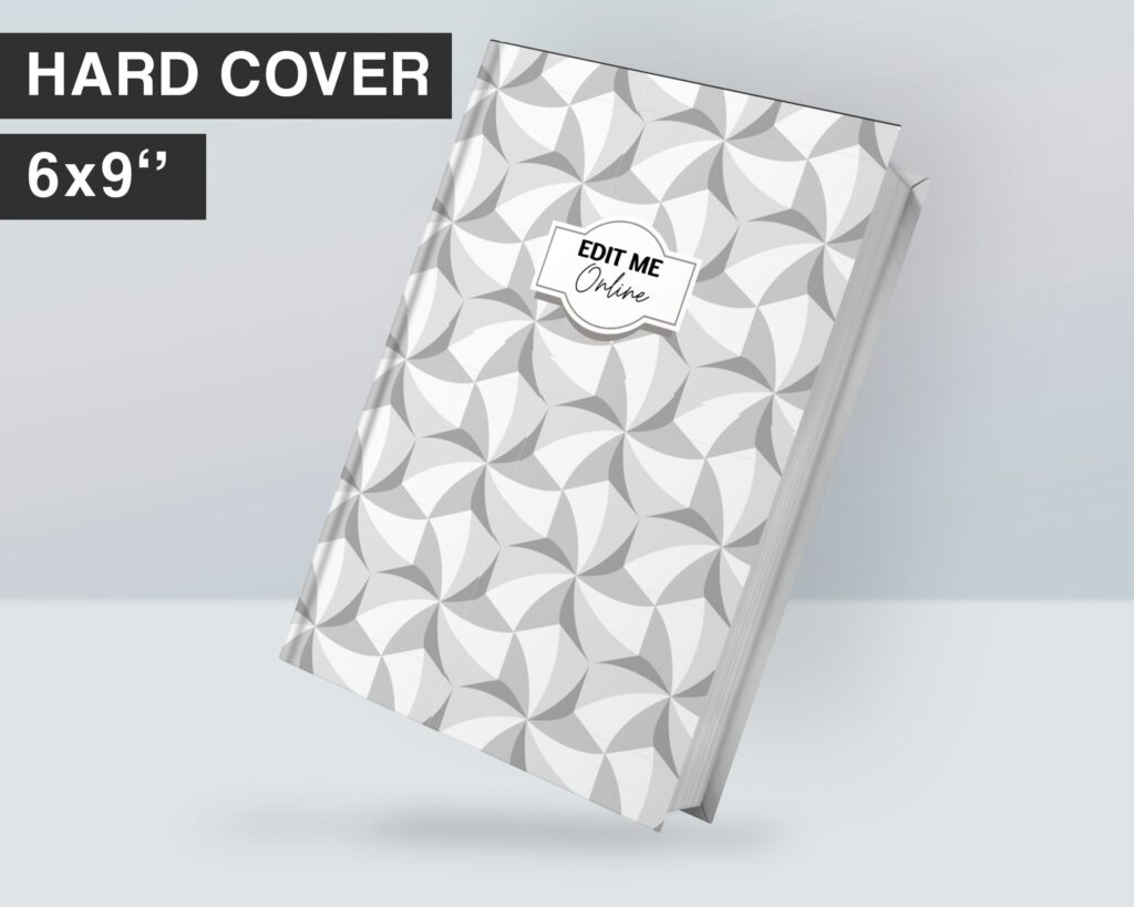 9 Pattern Hardcover Template Canva Editable For Notebook, Journal, Novel, Hard Covers, Canva template For KDP Cover 6×9″ 120 pages