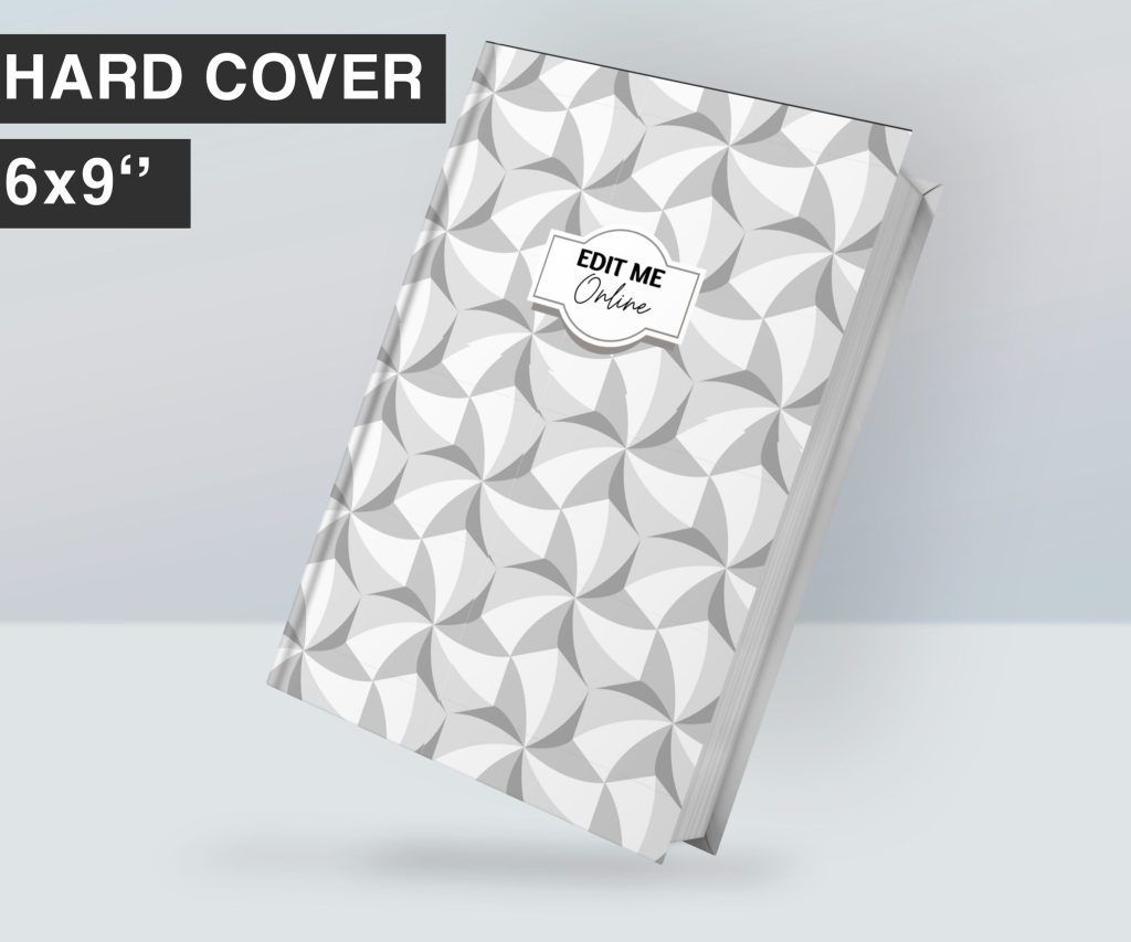 9 Pattern Hardcover Template Canva Editable For Notebook, Journal, Novel, Hard Covers, Canva template For KDP Cover 6×9″ 120 pages